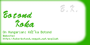 botond koka business card